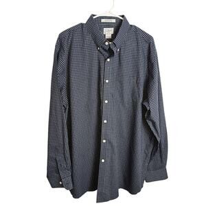 L.L. Bean Button Down Shirt Men’s XL Regular Blue Check Long Sleeve 100% Cotton